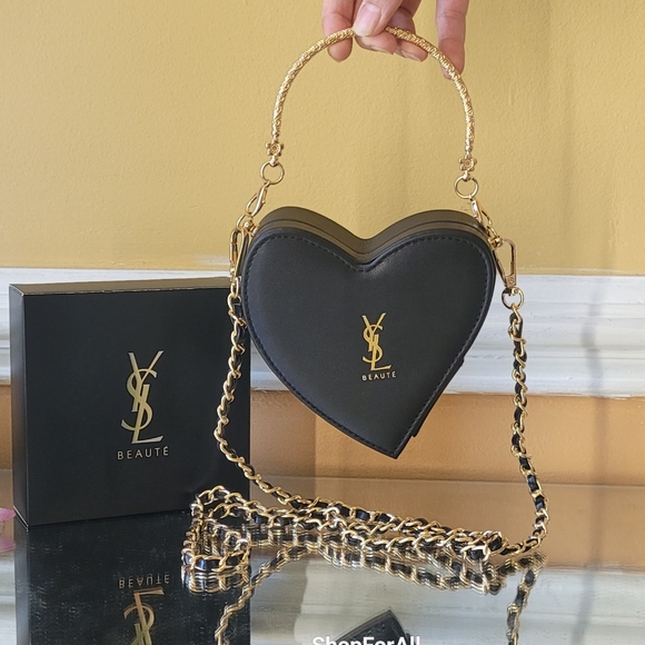 Yves Saint Laurent Black Heart-Shaped Bag - Picture 1 of 16